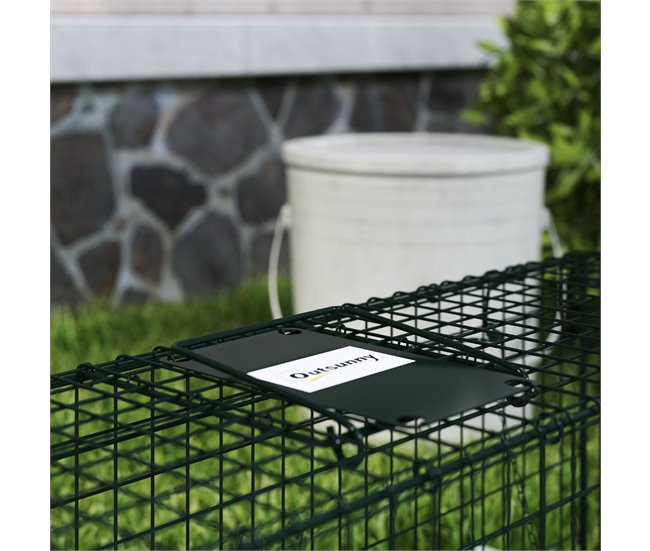 Armadilha para Animais Vivos Aço Outsunny Verde