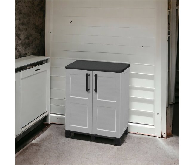 Armário exterior em PVC Cinza