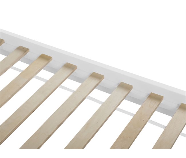 Beliani Cama Madera de pino GIULIA 185x213 Branco