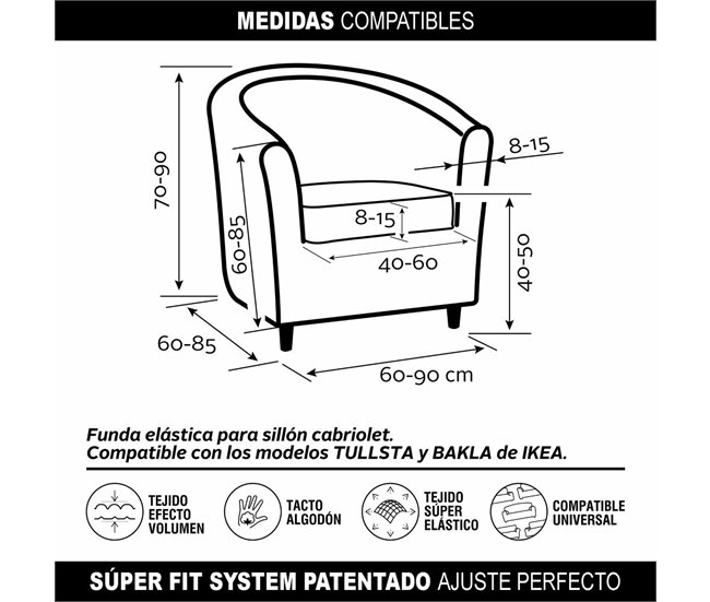 Capa para poltrona NIAGARA Bege