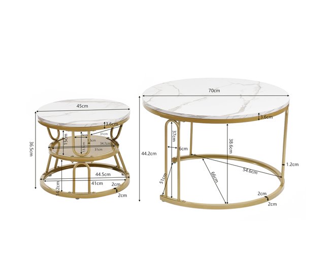 Mesa de centro, mesa auxiliar, mesa auxiliar 70x70 Branco