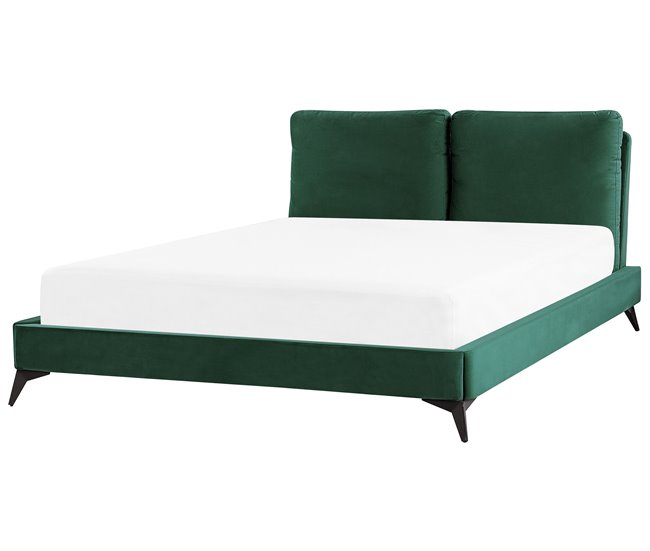 Beliani Cama Veludo MELLE 176x228 Verde