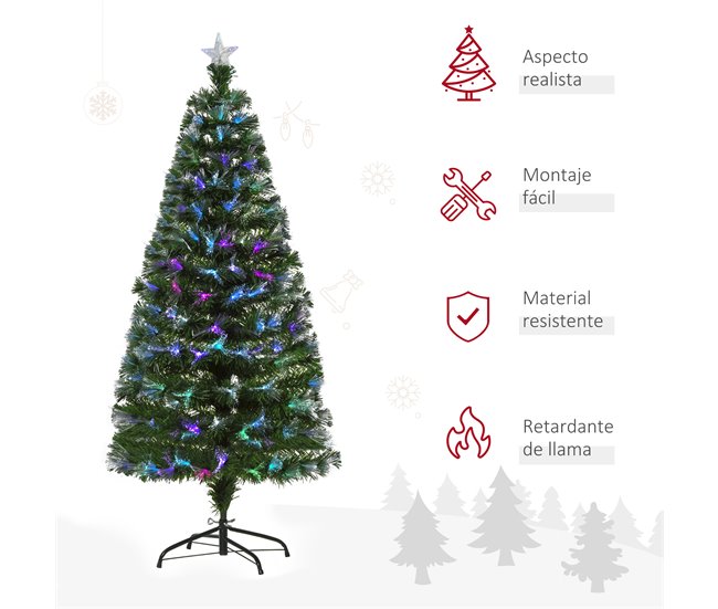 Árvore de Natal Artificial Metal e PVC HOMCOM, casa - natal Verde