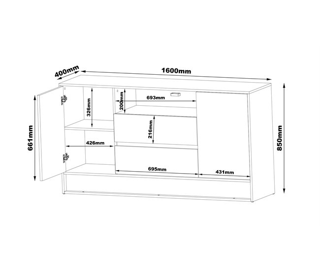 APARADOR VISION 160 Branco