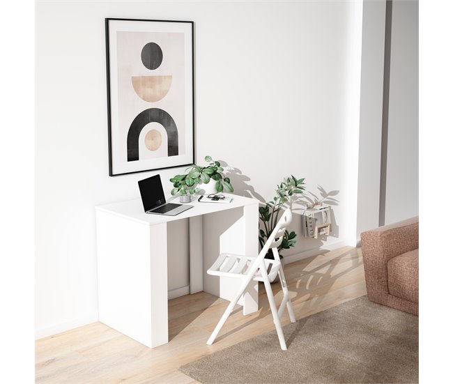  Mesa de consola extensível até 140 cm - 78 x 90 x 50 cm 140 Branco