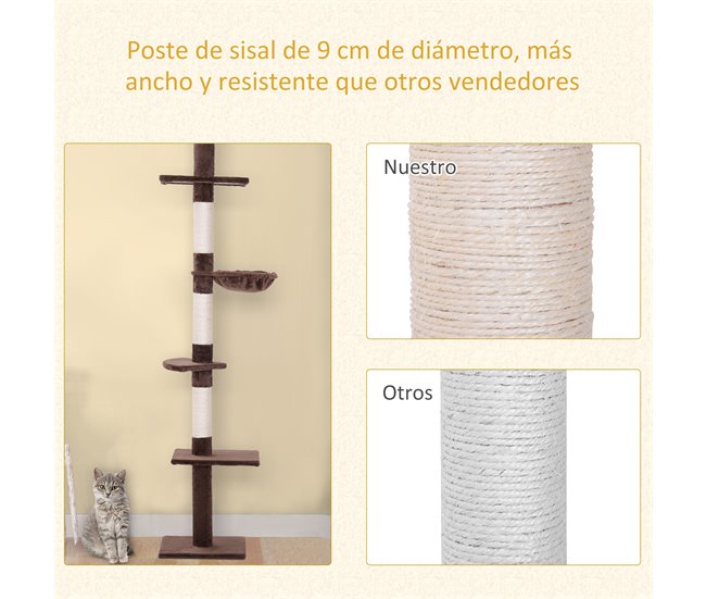 Árvore Arranhadora para Gatos Castanho