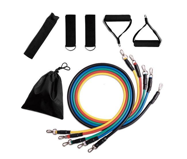 Conjunto de Faixas de Resistência - Treino Completo de Musculação Multicor