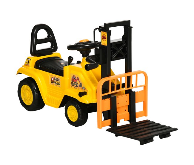 Carro Andador Empilhadeira PP e ABS HOMCOM Amarelo