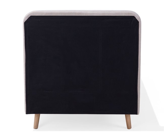 Beliani Cama com estrado Poliéster RENNES 101x220 Bege