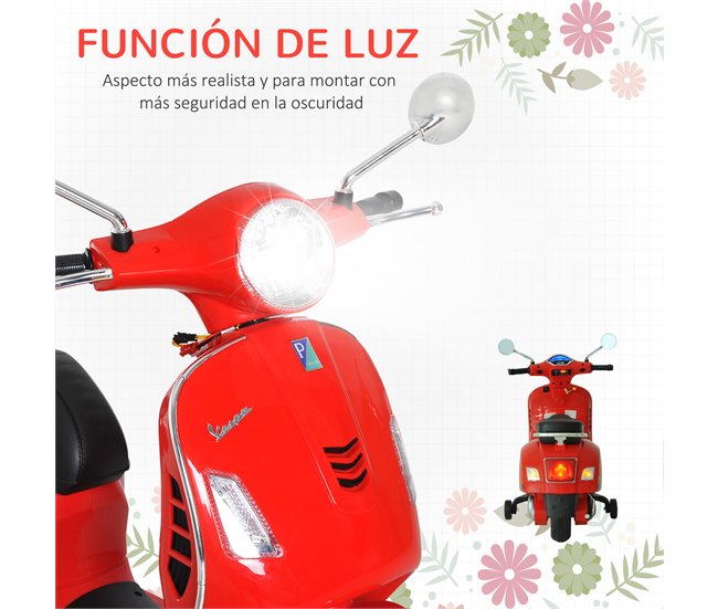 Mota Elétrica para Crianças Metal e PP HOMCOM Vermelho