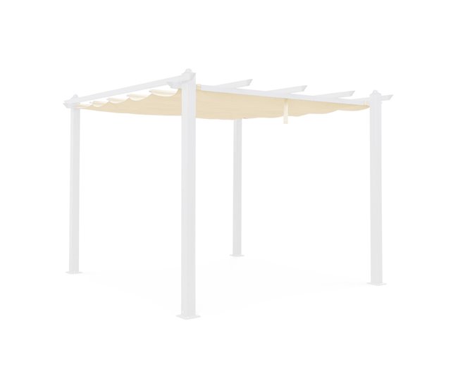 Cobertura de telhado para pérgola Condate 3x3m - cobertura de 277x250 Bege