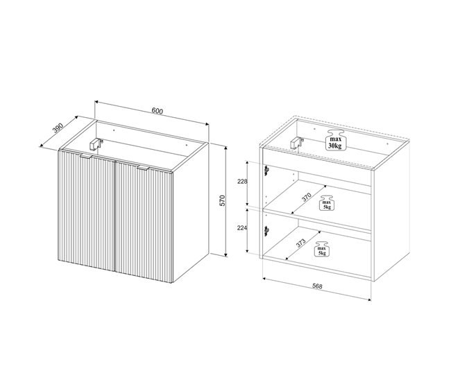 Móvel de lavatório Móvel de lavatório de 4 portas Verde Jade Verde