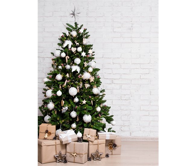 Árvore de Natal de efeitos reais Verde/ Cinza