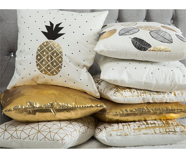 Beliani Almofada decorativa LOTUS Branco