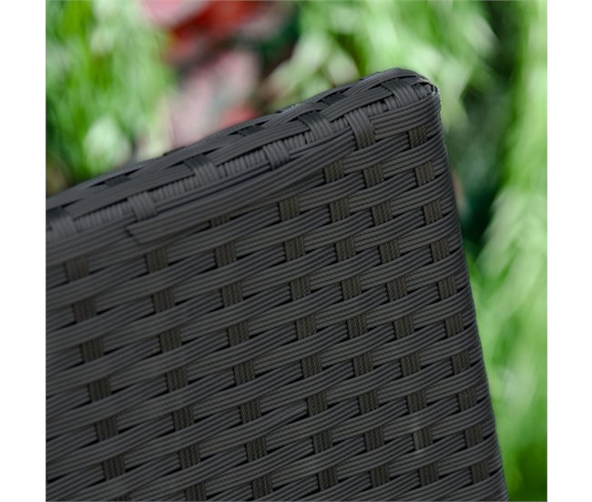 Banco Jardim Vime PE, Aço Outsunny 122x60 Preto