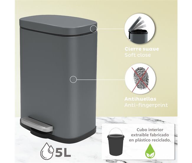 Pedal Paper 5 L Cinza