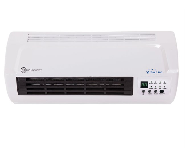 Aquecedor Split Cerâmico 1000W / 2000W com controlo remoto Branco