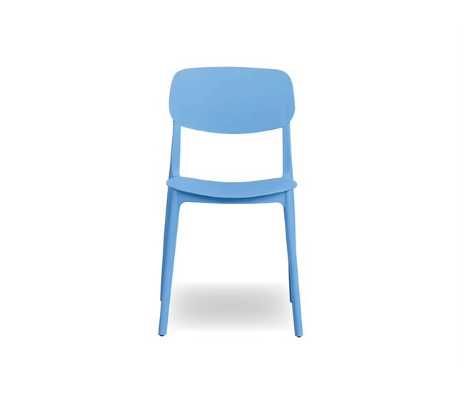 Cadeira de cozinha LAIA fixa PP Azul Claro