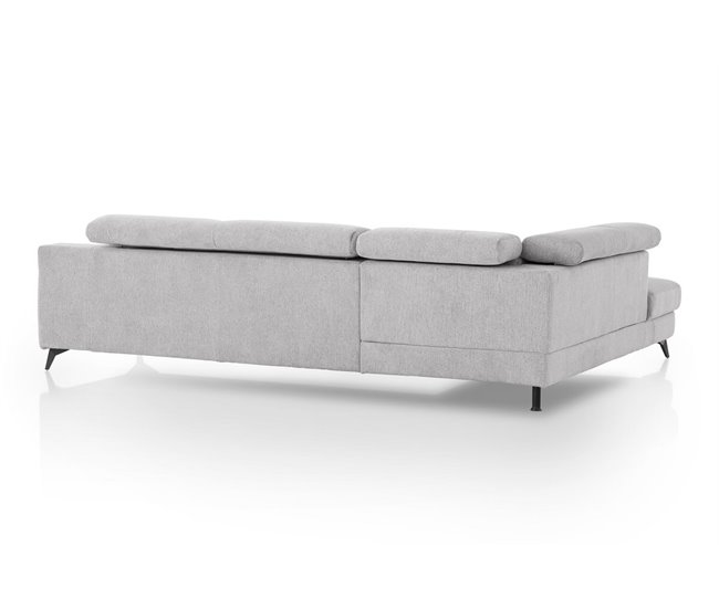 Sofá de canto TITUS com cama Cinza