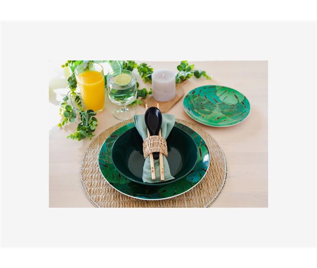 Serviço jantar AMAZONAS 18 peças marca KACTUS HOME Verde