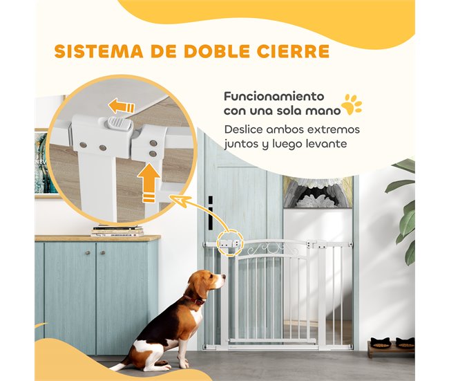Barrera de Segurança para Cães Acero e PA PawHut Branco