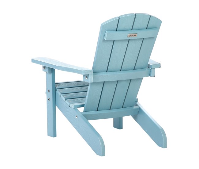 Beliani Cadeira de jardim ADIRONDACK Azul Claro