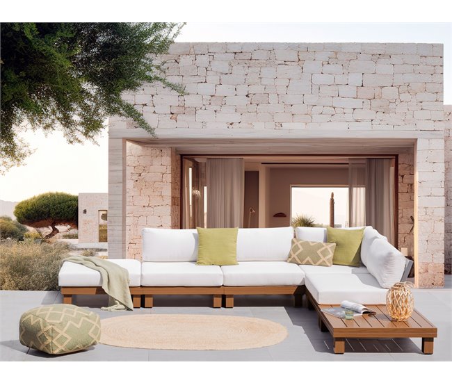 Beliani Conjunto lounge SANZA Branco