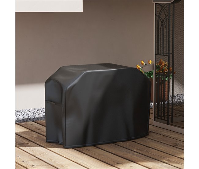Capa Protetora para Barbecue Tecido Oxford Outsunny Preto