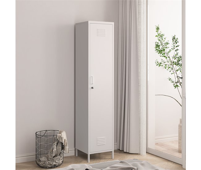 Armário de roupeiro Seinäjoki em aço 38 Branco