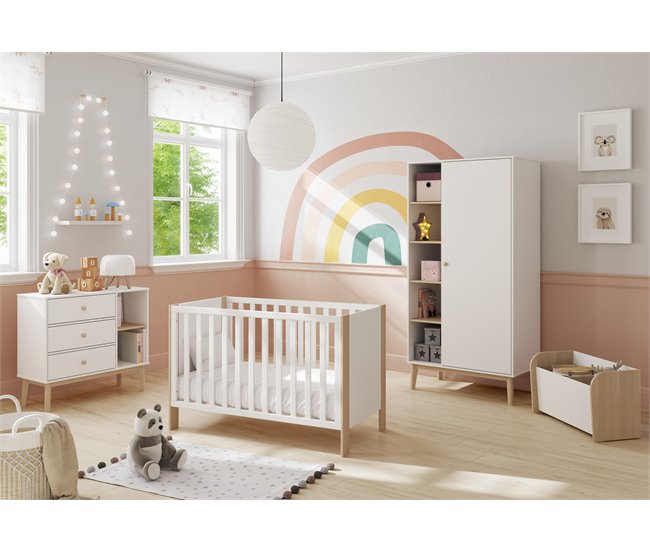 Arca SIANNE 2 aberturas Natural/ Branco