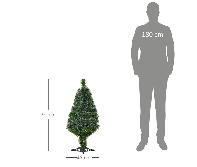 Árvore de Natal PVC e Plástico HOMCOM, casa - natal Verde