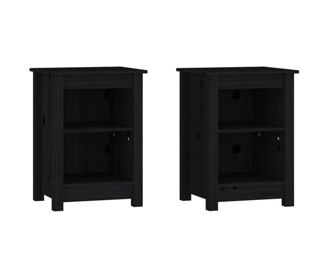 Soluna Home - Mesitas De Noche Waldoboro 2 peças 40 Preto