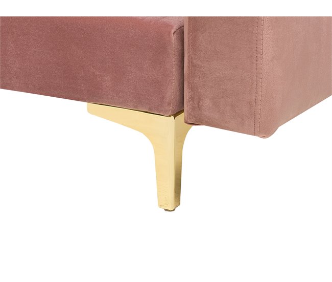Beliani sofá modular Veludo ABERDEEN Rosa