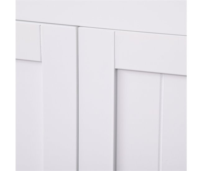 Armário de cozinha MDF, vidro temperado HOMCOM, casa - cozinha 68 Branco