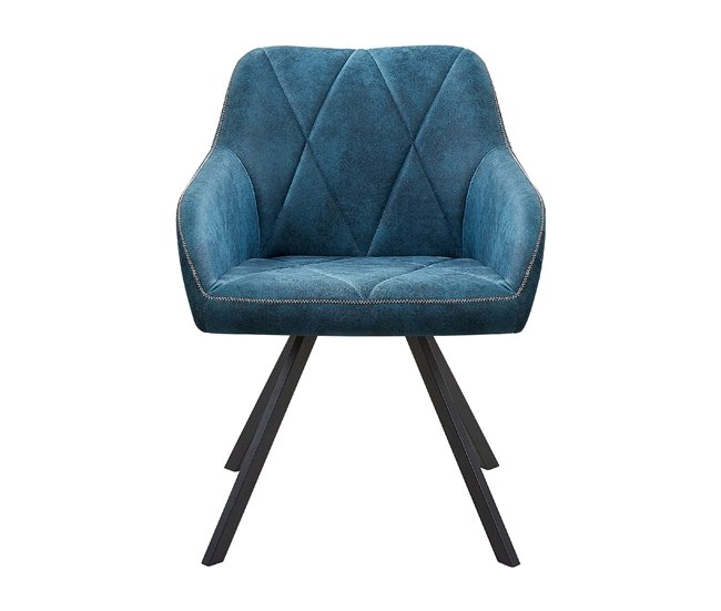 Beliani Silla de comedor MONEE Azul Marino