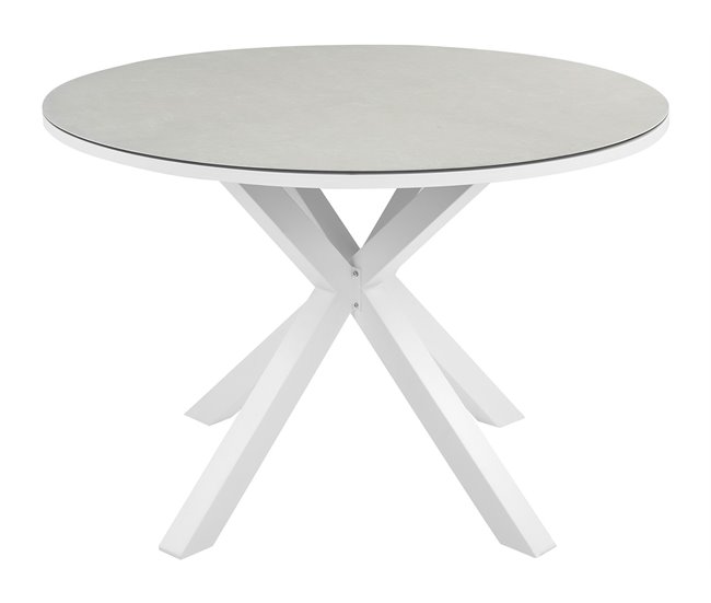 Beliani Conjunto de refeição MALETTO/GROSSETO Branco/cinza