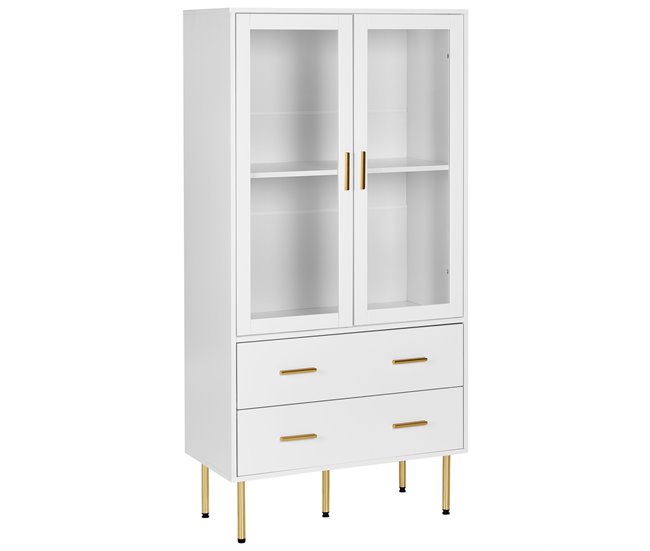 Beliani Vitrina MILORA Branco