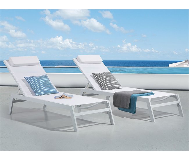 Beliani Cadeira lounge/relax CATANIA Branco
