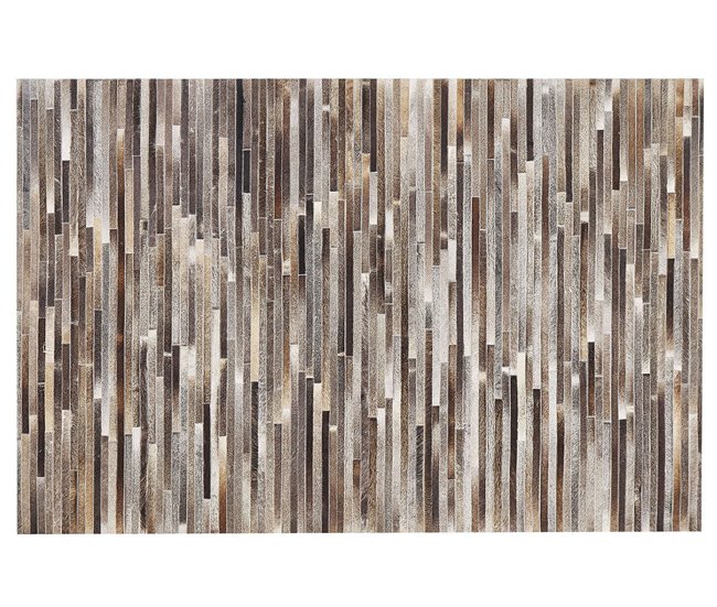 Beliani Patchwork TUZLUCA 160x230 Castanho
