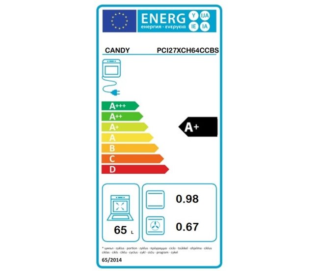 Conjunto forno e placa vitroceramica CANDY PCI27XCH64CCBS Preto/ Inox