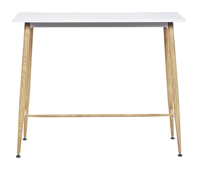 Beliani Mesa de bar CHAVES 50x110 Branco