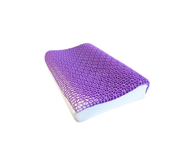 Almofada cervical grid gel 3d indream, com tpe e espuma viscoelástica.