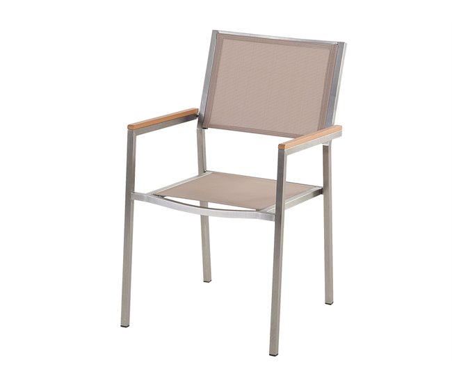 Beliani Conjunto de refeição COSOLETO/GROSSETO Branco