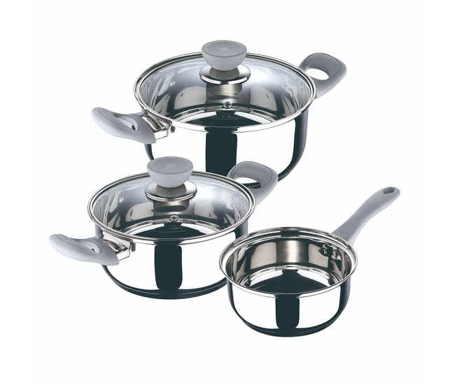 5pc Game de bateria de cozimento + conjunto 3 panelas Multicor