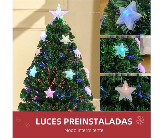 Árvore de Natal PVC e Metal HOMCOM, casa - natal Verde