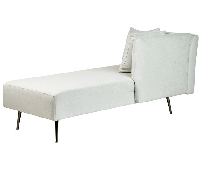 Beliani Chaise longue à esquerda Poliéster RIOM Azul/ Verde