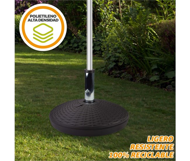 Base para guarda-sol circular Aktive antracite 41-51 mm Cinza