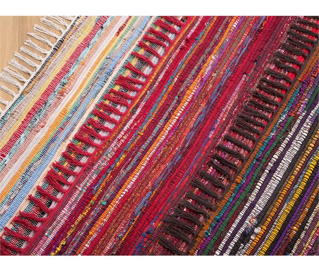 Beliani Entrelaçado DANCA 140x200 Cinza Escuro