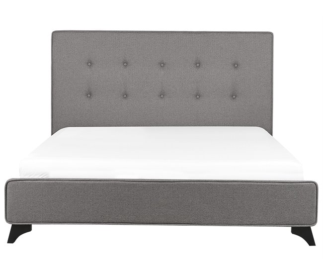 Beliani Cama com estrado Poliéster AMBASSADOR 152x216 Bege