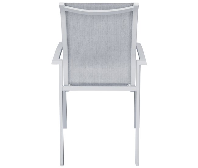 Set de jardim com mesa e 6 cadeiras ANZIO cor cinzenta Branco
